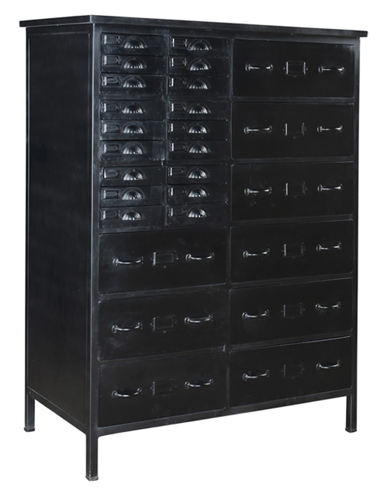 Industrial Iron Metal Chest of Drawers Tool Cabinet